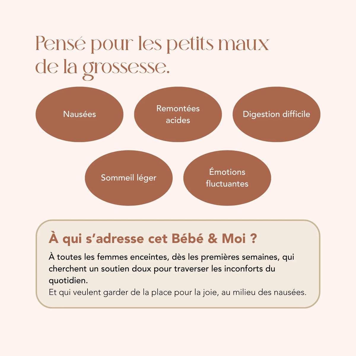À qui s'adresse l'élixir Bébé & moi : les femmes enceintes dès les premières semaines