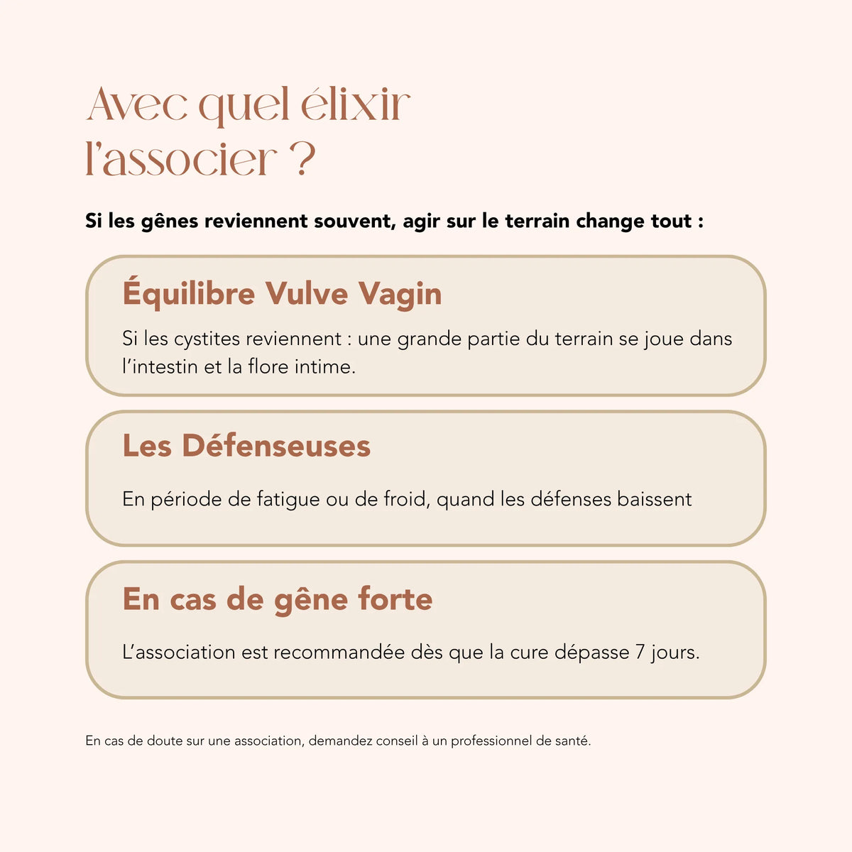 Associer Confort Urinaire aux élixirs Équilibre Vulve Vagin ou Les Défenseuses