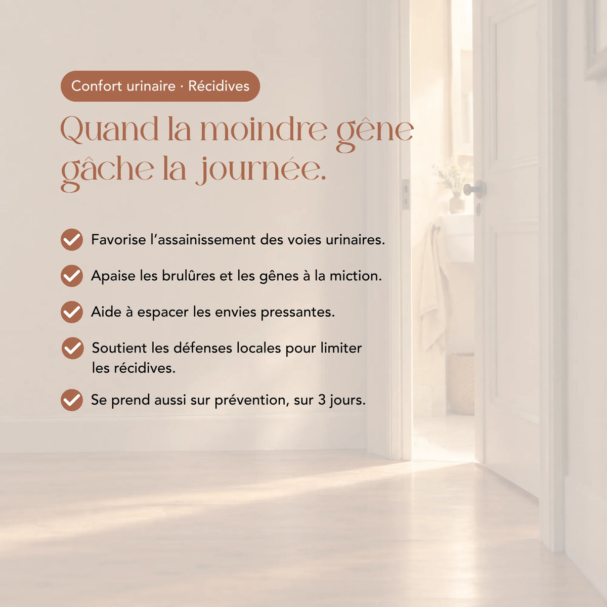 Flacon de l'élixir Confort Urinaire Curanderas, 50 ml, sans alcool