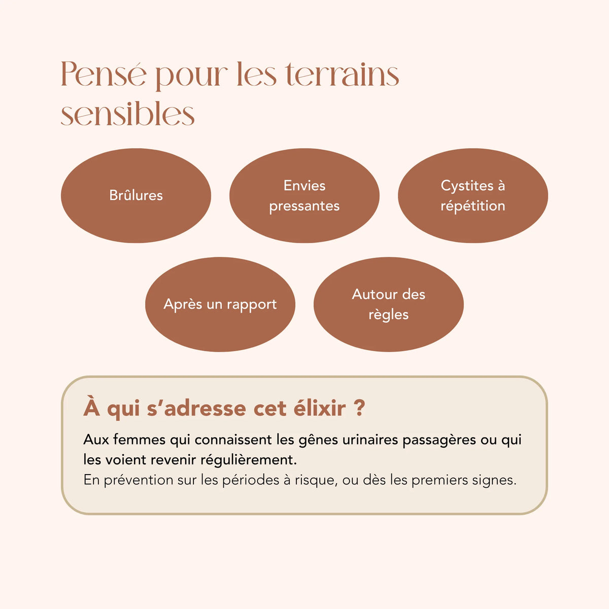 À qui s'adresse l'élixir Confort Urinaire : les femmes sujettes aux gênes urinaires