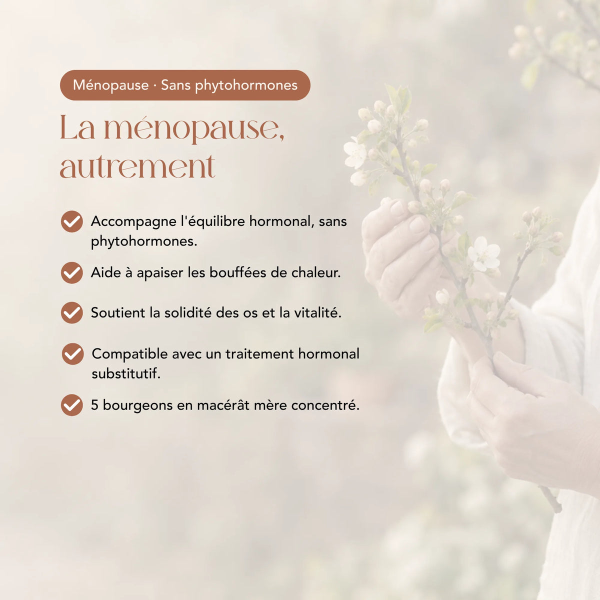 Flacon de l'élixir de gemmothérapie Femme Sage Gemmo Curanderas, 50 ml, sans alcool