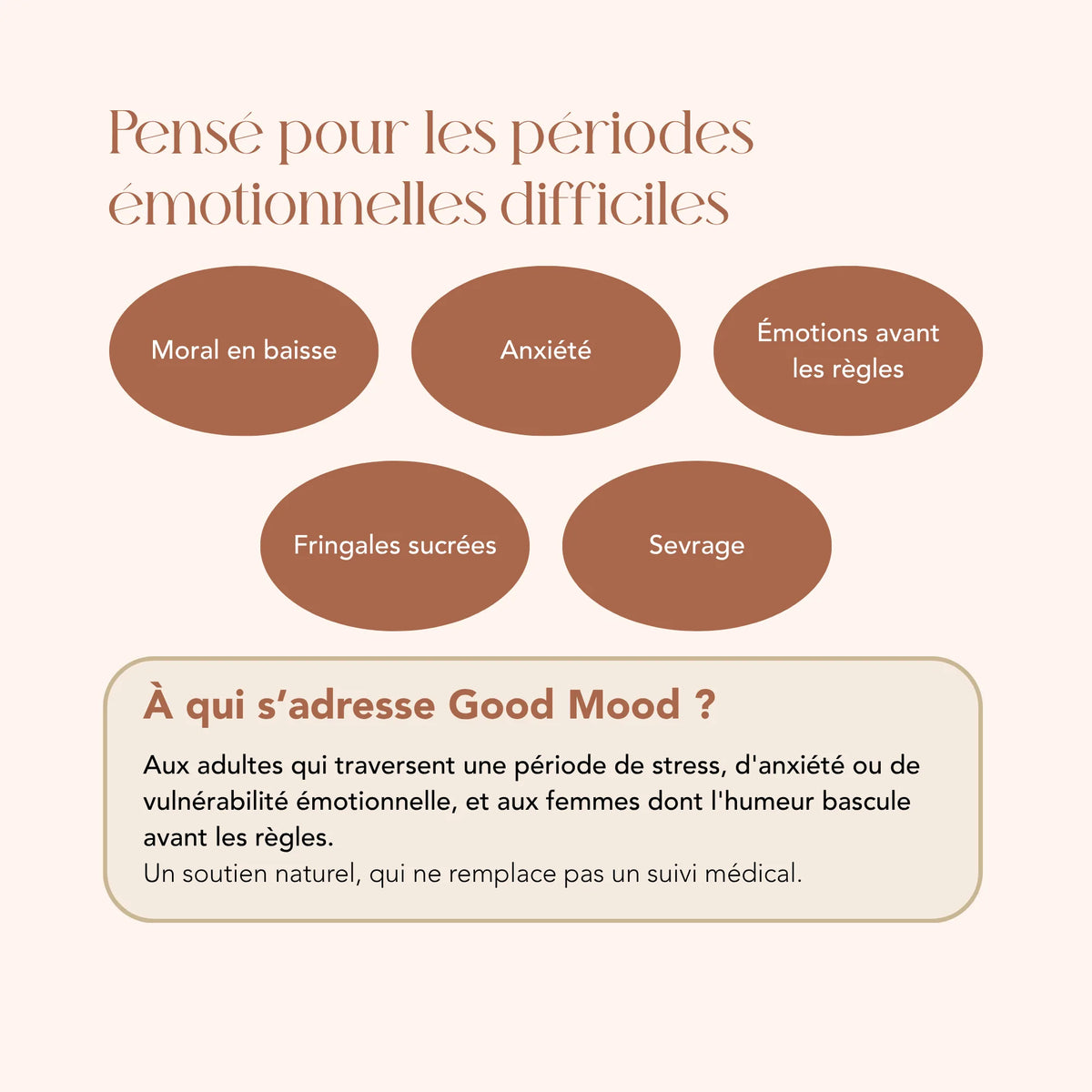 À qui s'adresse l'élixir Good Mood : les adultes en période émotionnelle difficile