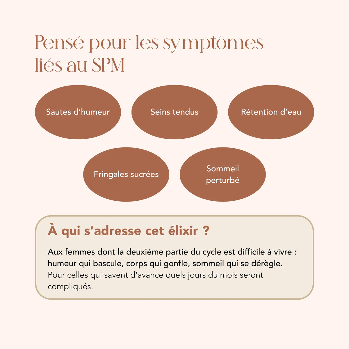 À qui s'adresse l'élixir Harmonie Prémenstruelle : les femmes dont la fin de cycle est difficile