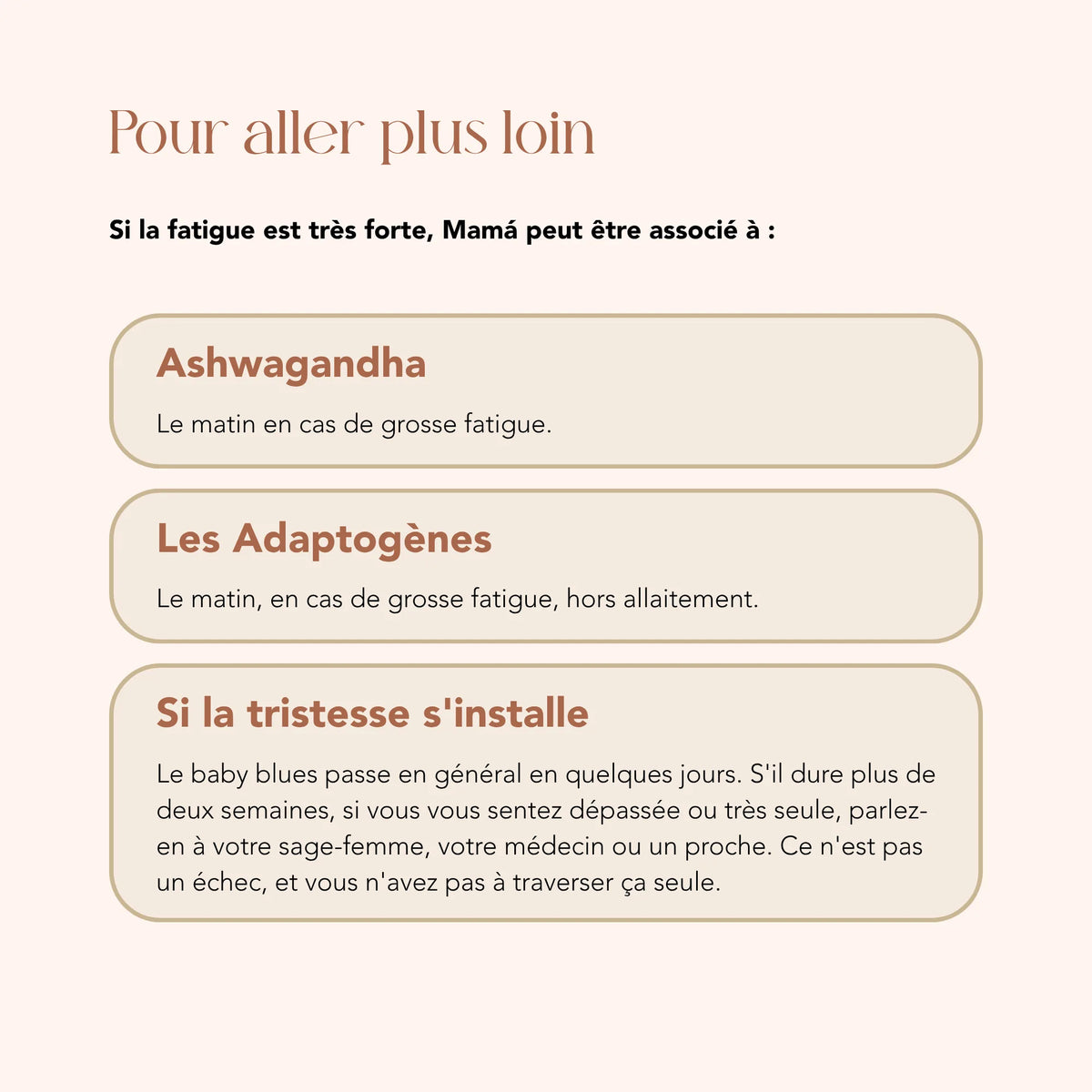 Associer l'élixir Mamá aux élixirs Ashwagandha ou Les Adaptogènes en cas de grosse fatigue