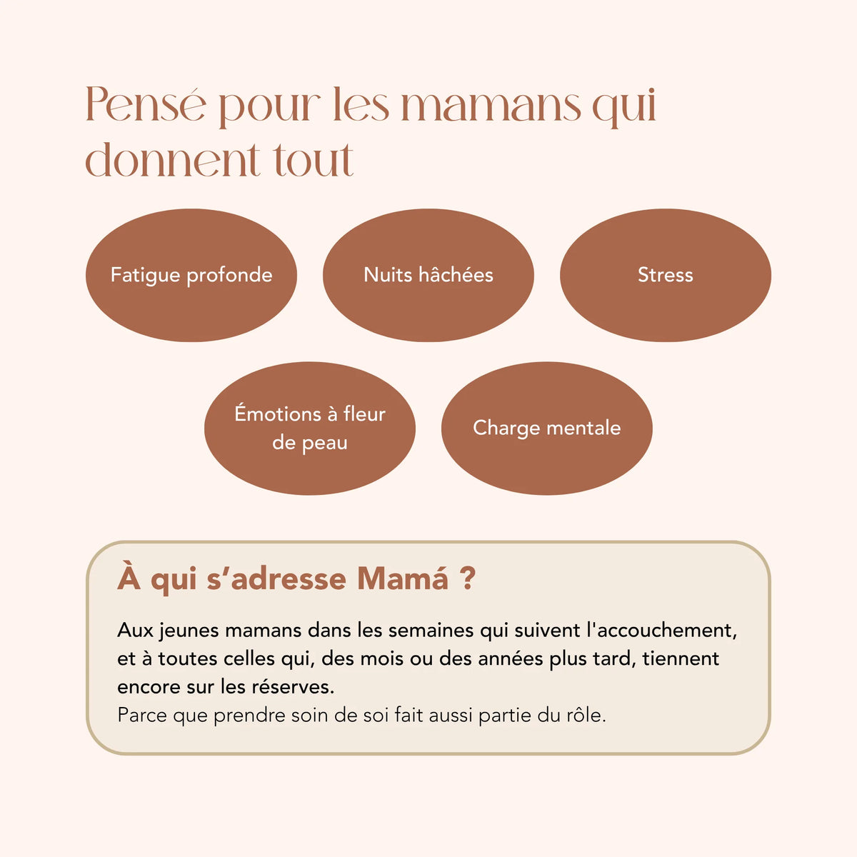 À qui s'adresse l'élixir Mamá : les jeunes mamans dans les semaines et mois après la naissance